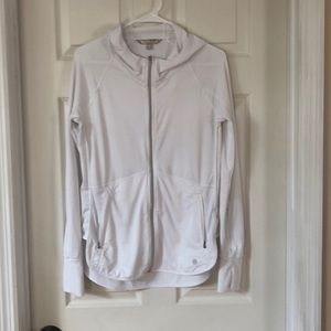 Athleta Hooded White ZIP Up Size Small